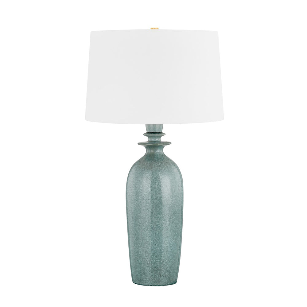 Hudson Valley Canada - One Light Table Lamp - Bellmawr - Aged Brass/Ceramic Reactive Palladian- Union Lighting Luminaires Decor