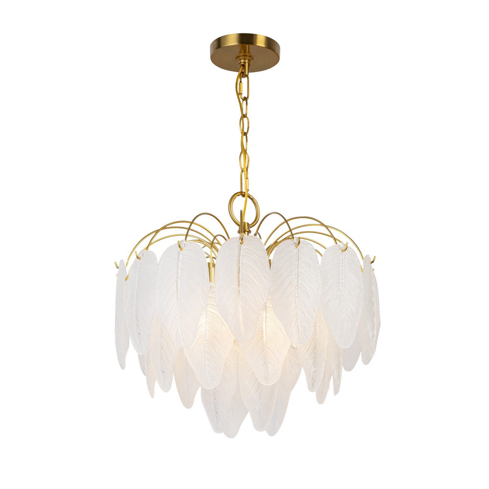 Artcraft Canada - Four Light Chandelier - Alessia - Brushed Brass- Union Lighting Luminaires Decor