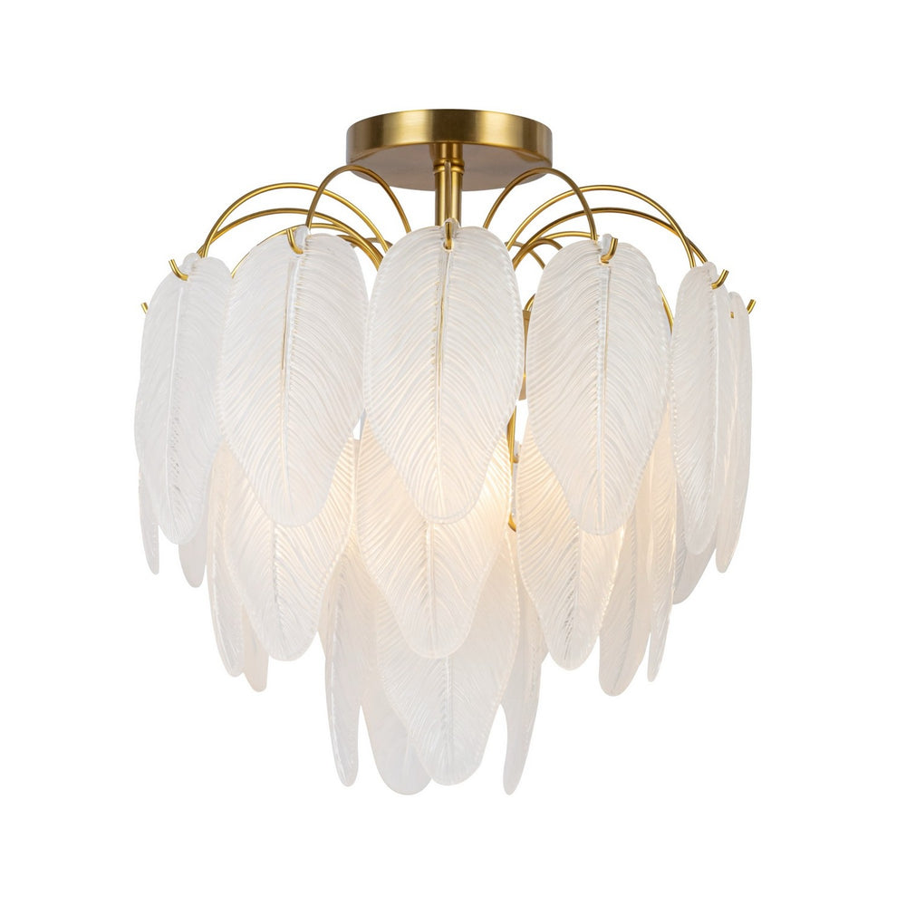 Artcraft Canada - Four Light Semi-Flush Mount - Alessia - Brushed Brass- Union Lighting Luminaires Decor