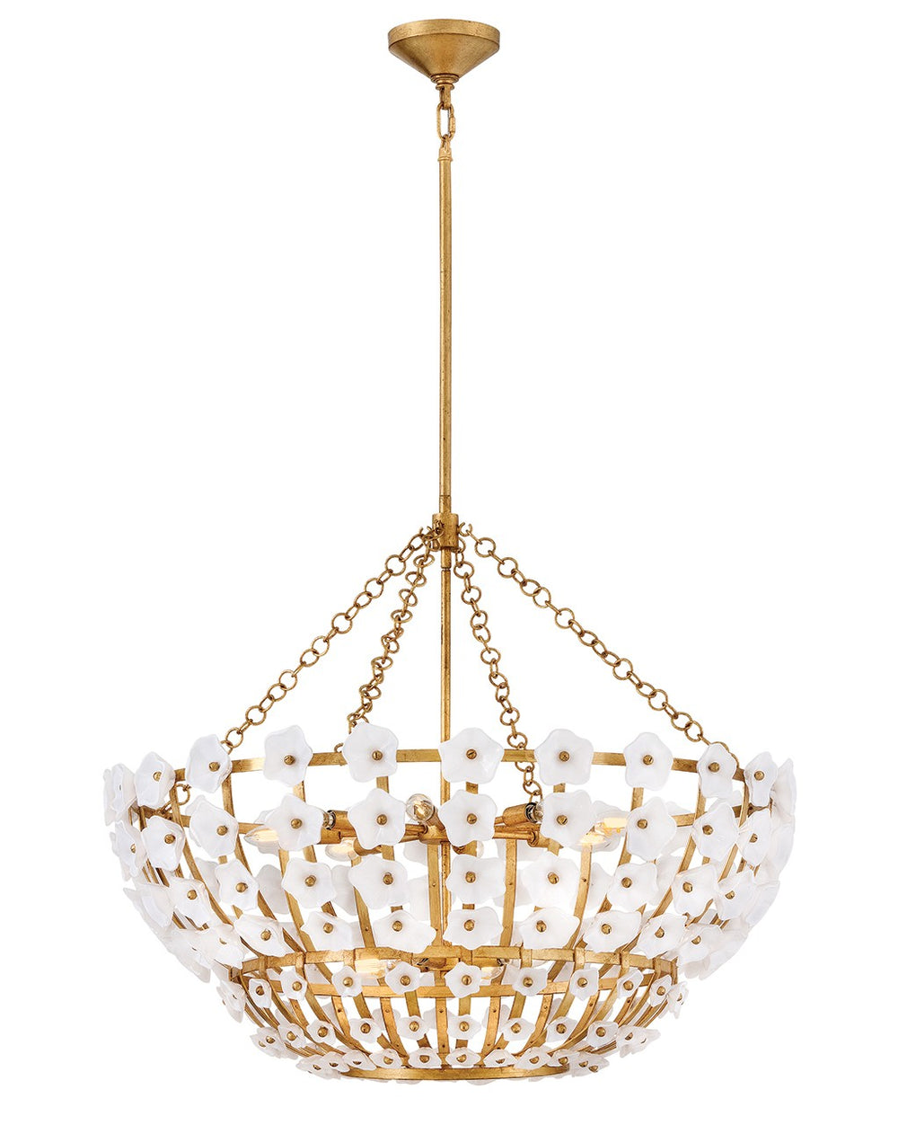 Fredrick Ramond Canada - LED Chandelier - Azalea - Distressed Brass- Union Lighting Luminaires Decor