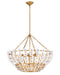 Fredrick Ramond Canada - LED Chandelier - Azalea - Distressed Brass- Union Lighting Luminaires Decor