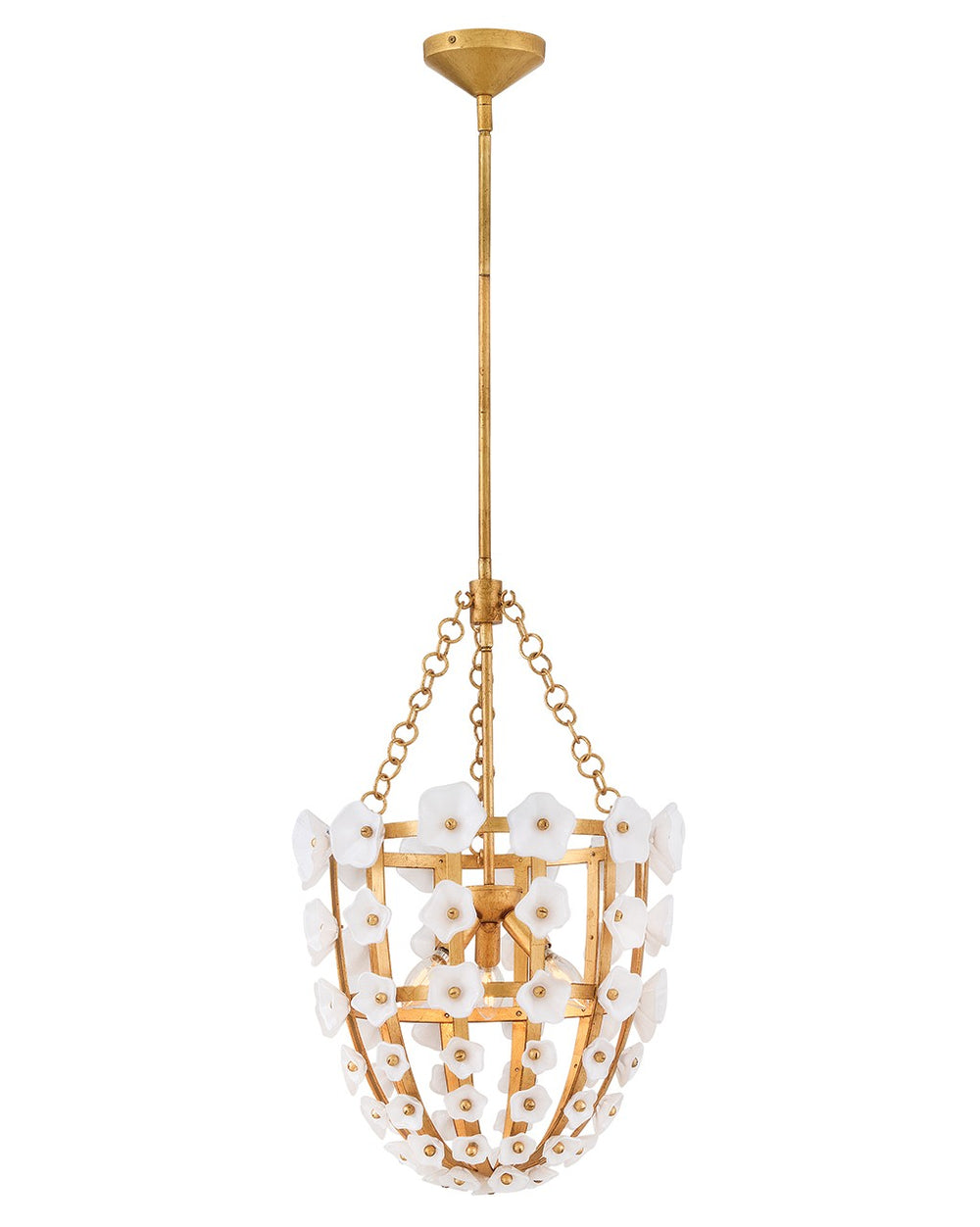 Fredrick Ramond Canada - LED Pendant - Azalea - Distressed Brass- Union Lighting Luminaires Decor