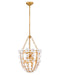 Fredrick Ramond Canada - LED Pendant - Azalea - Distressed Brass- Union Lighting Luminaires Decor