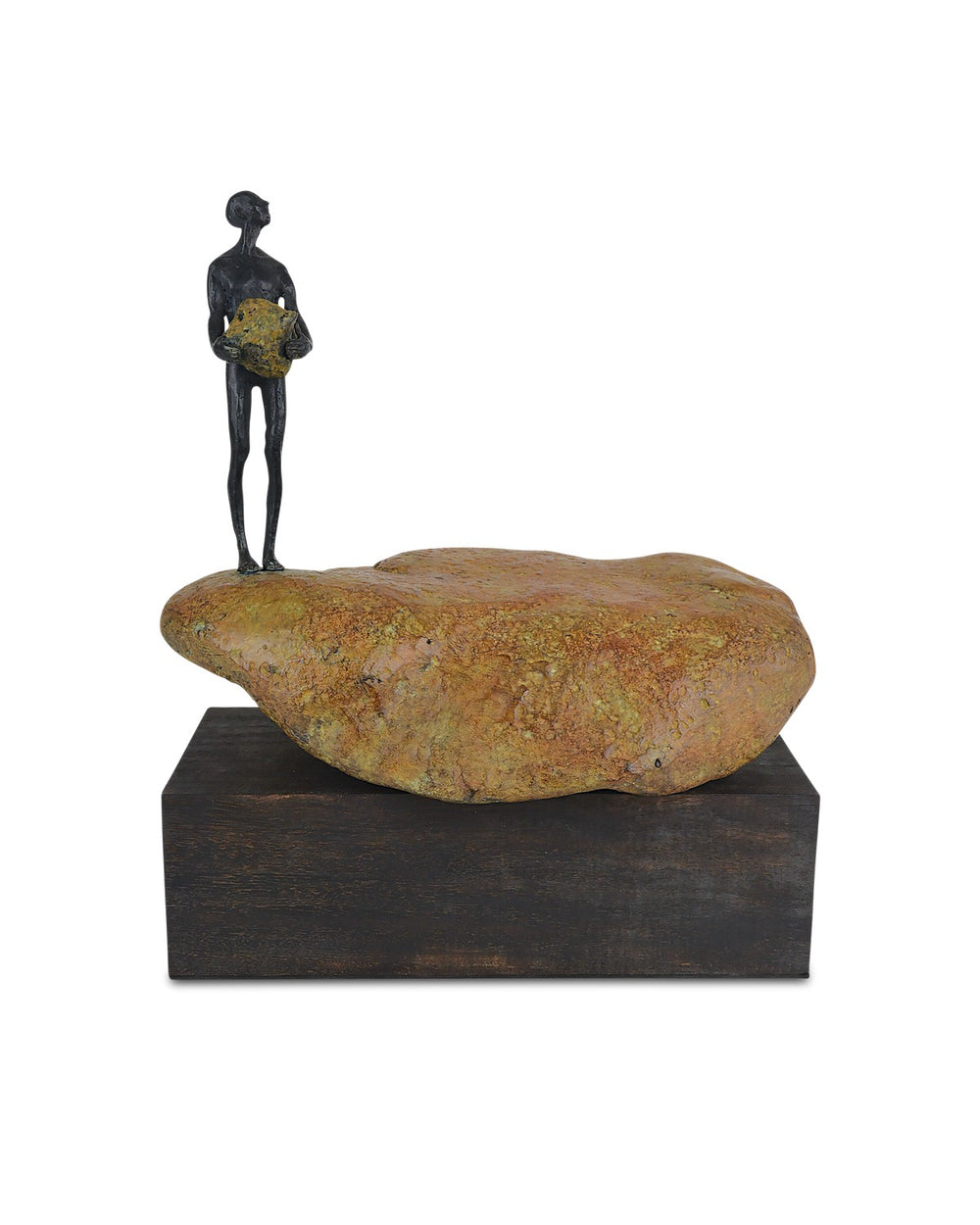 Currey and Company - Man on Rock - Man on Rock - Brown/Bronze/Green- Union Lighting Luminaires Decor