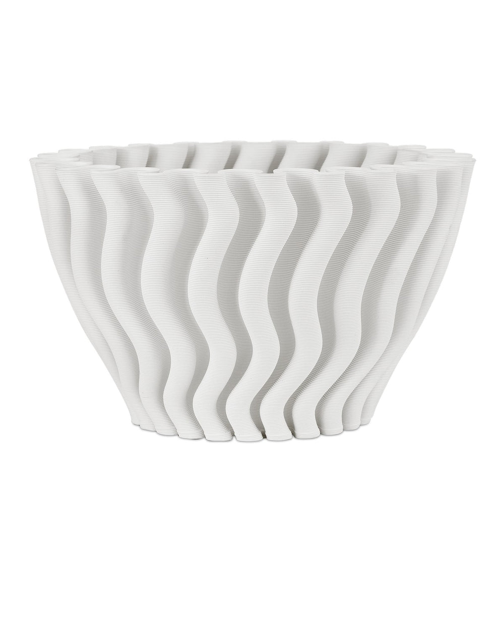 Currey and Company - Vase - Ripple - White- Union Lighting Luminaires Decor