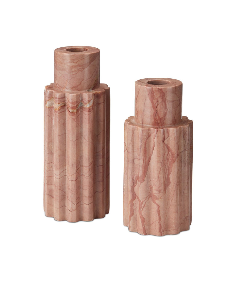 Currey and Company - Candle Holder Set of 2 - Lithos - Natural- Union Lighting Luminaires Decor