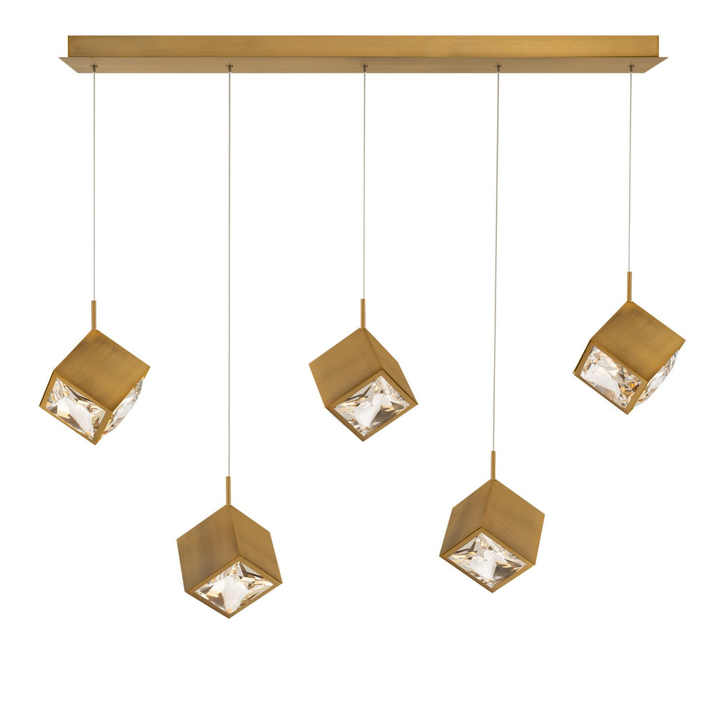 W.A.C. Canada - LED Chandelier - Ice Cube - Aged Brass- Union Lighting Luminaires Decor