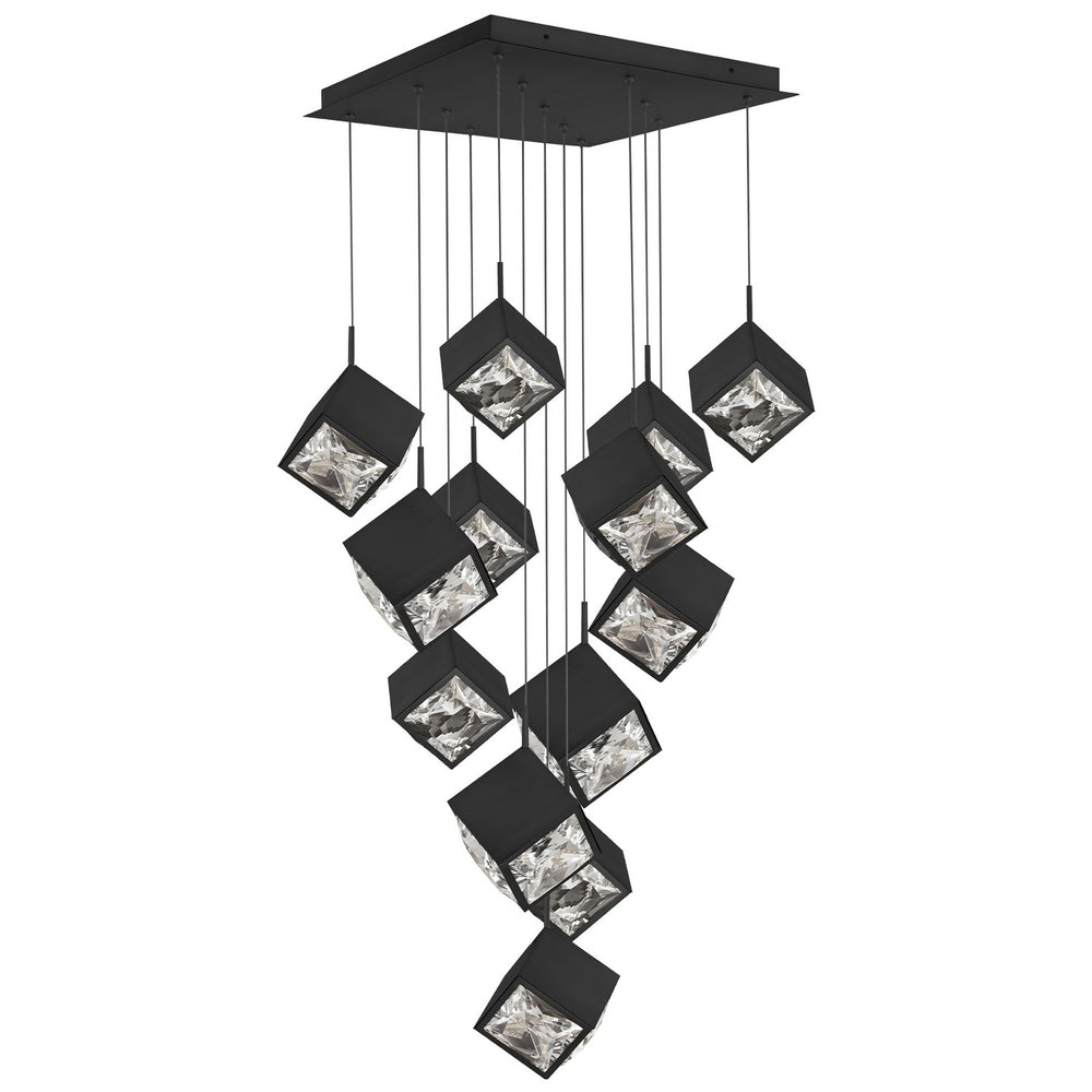 W.A.C. Canada - LED Chandelier - Ice Cube - Black- Union Lighting Luminaires Decor