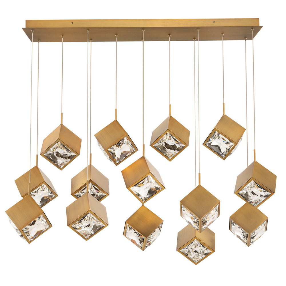 W.A.C. Canada - LED Chandelier - Ice Cube - Aged Brass- Union Lighting Luminaires Decor