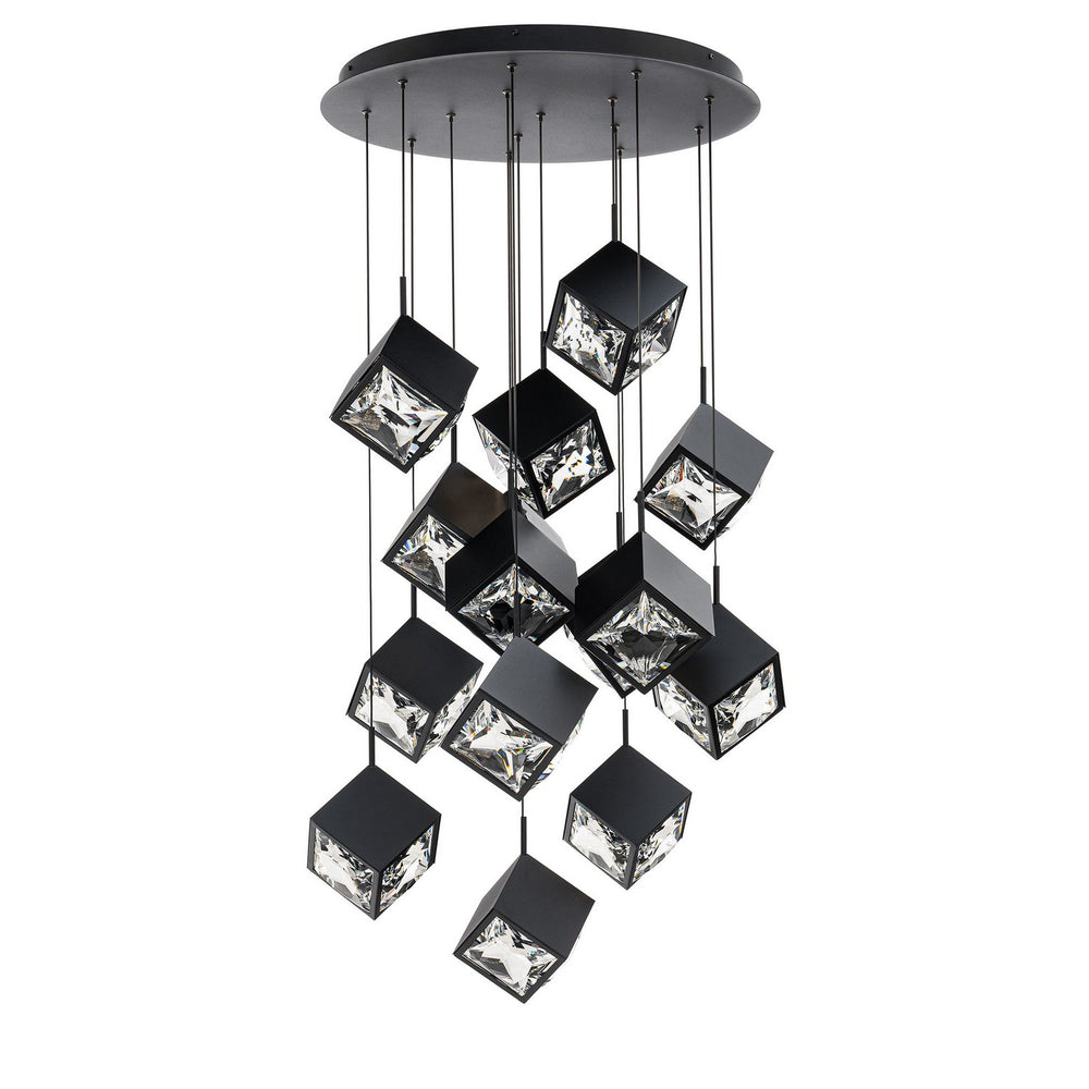 W.A.C. Canada - LED Chandelier - Ice Cube - Black- Union Lighting Luminaires Decor