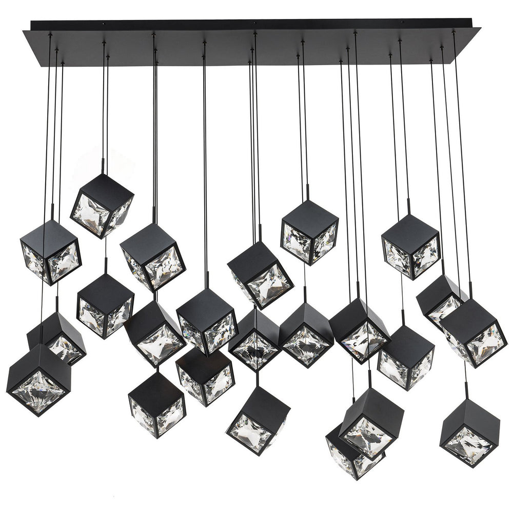 W.A.C. Canada - LED Chandelier - Ice Cube - Black- Union Lighting Luminaires Decor