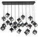 W.A.C. Canada - LED Chandelier - Ice Cube - Black- Union Lighting Luminaires Decor
