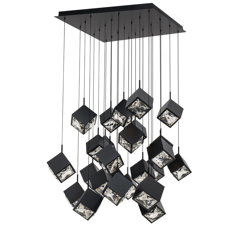 W.A.C. Canada - LED Chandelier - Ice Cube - Black- Union Lighting Luminaires Decor