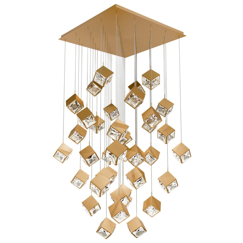 W.A.C. Canada - LED Chandelier - Ice Cube - Aged Brass- Union Lighting Luminaires Decor