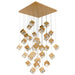 W.A.C. Canada - LED Chandelier - Ice Cube - Aged Brass- Union Lighting Luminaires Decor