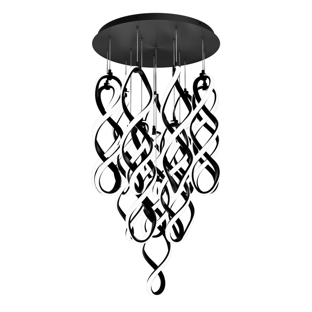 W.A.C. Canada - LED Chandelier - Interlace - Black- Union Lighting Luminaires Decor