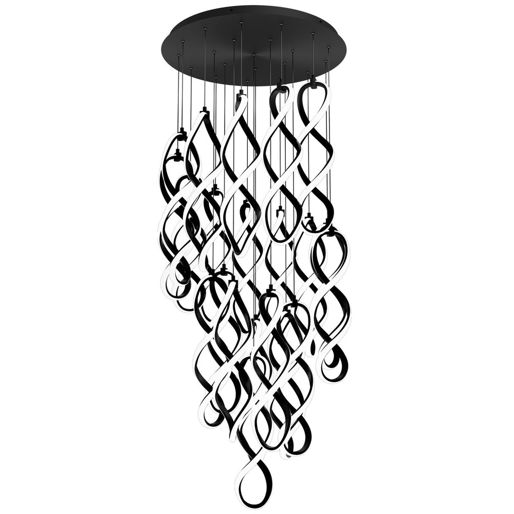 W.A.C. Canada - LED Chandelier - Interlace - Black- Union Lighting Luminaires Decor