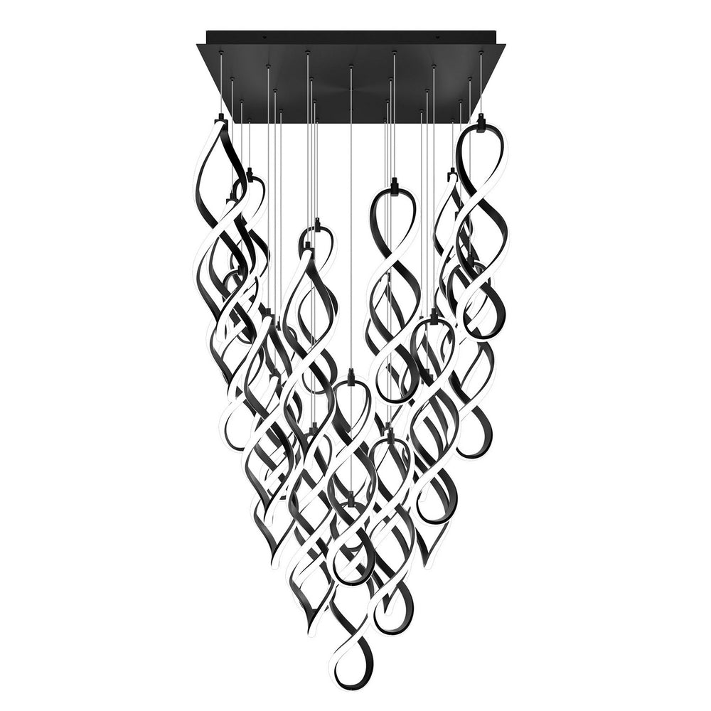 W.A.C. Canada - LED Chandelier - Interlace - Black- Union Lighting Luminaires Decor