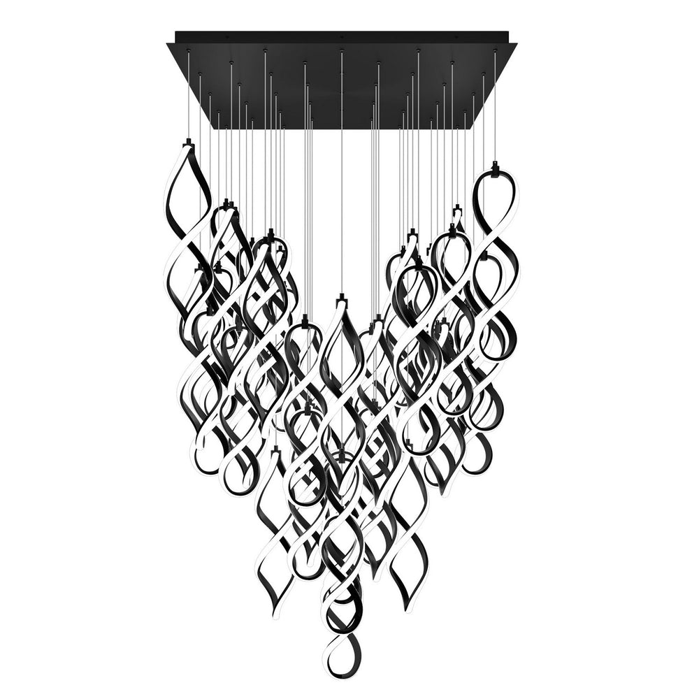 W.A.C. Canada - LED Chandelier - Interlace - Black- Union Lighting Luminaires Decor