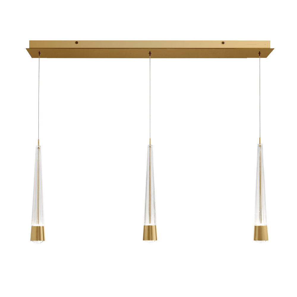 W.A.C. Canada - LED Chandelier - Quill - Aged Brass- Union Lighting Luminaires Decor