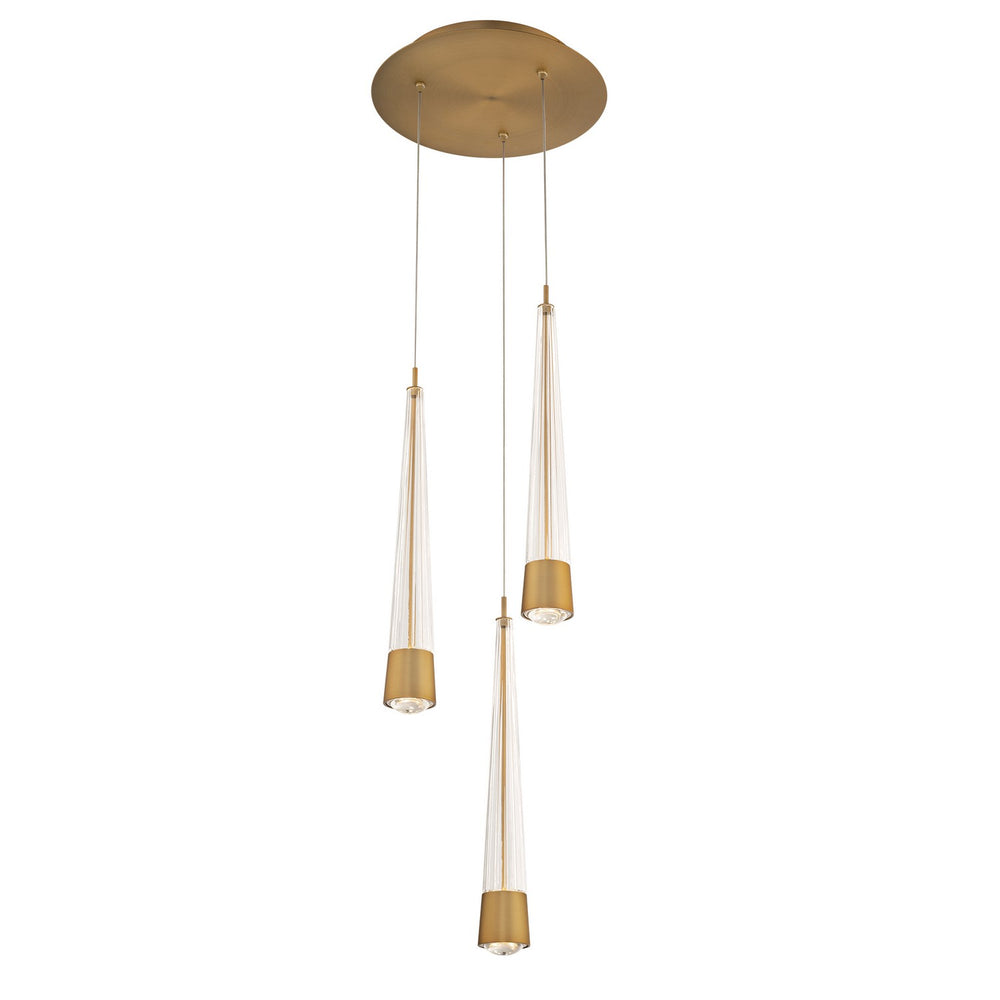 W.A.C. Canada - LED Chandelier - Quill - Aged Brass- Union Lighting Luminaires Decor