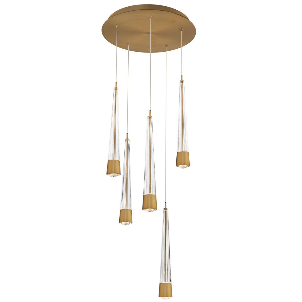 W.A.C. Canada - LED Chandelier - Quill - Aged Brass- Union Lighting Luminaires Decor
