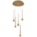 W.A.C. Canada - LED Chandelier - Quill - Aged Brass- Union Lighting Luminaires Decor