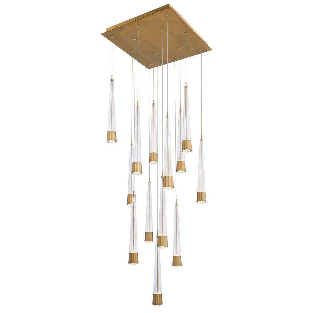 W.A.C. Canada - LED Chandelier - Quill - Aged Brass- Union Lighting Luminaires Decor