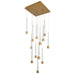 W.A.C. Canada - LED Chandelier - Quill - Aged Brass- Union Lighting Luminaires Decor