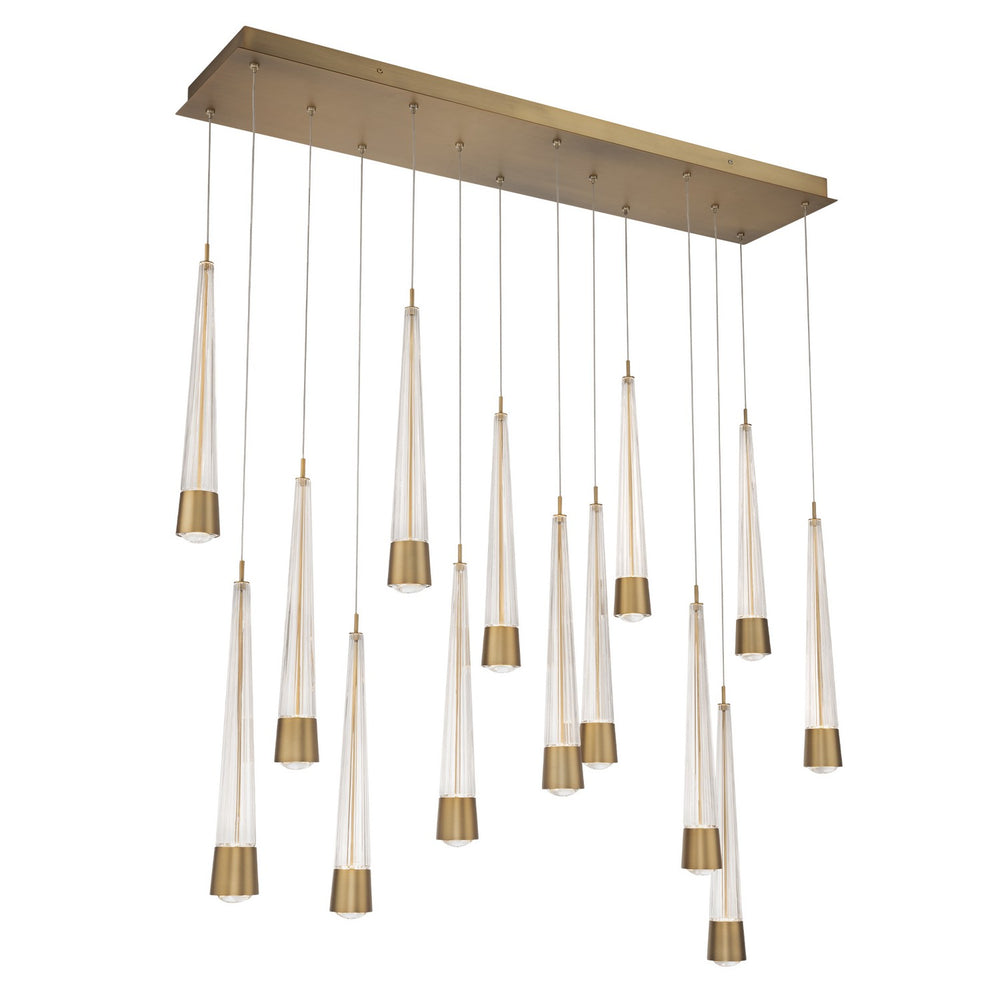 W.A.C. Canada - LED Chandelier - Quill - Aged Brass- Union Lighting Luminaires Decor