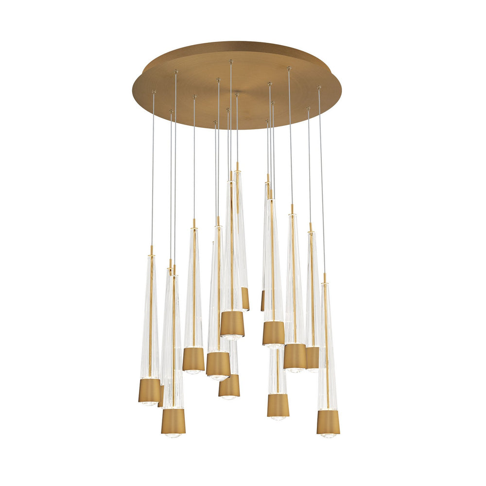 W.A.C. Canada - LED Chandelier - Quill - Aged Brass- Union Lighting Luminaires Decor