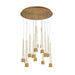 W.A.C. Canada - LED Chandelier - Quill - Aged Brass- Union Lighting Luminaires Decor