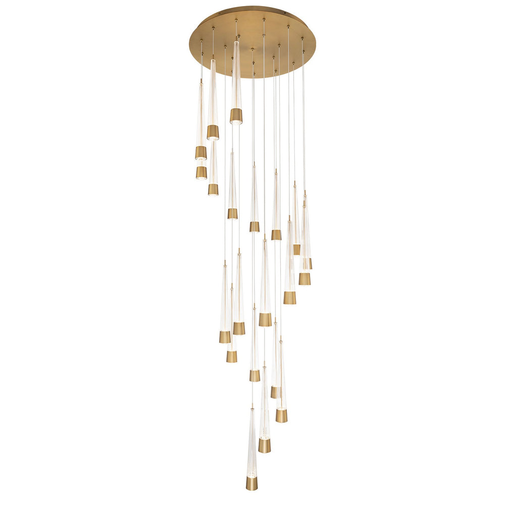 W.A.C. Canada - LED Chandelier - Quill - Aged Brass- Union Lighting Luminaires Decor