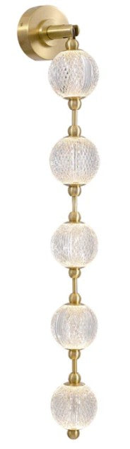 Alora Canada - LED Wall Vanity - Marni - Natural Brass- Union Lighting Luminaires Decor