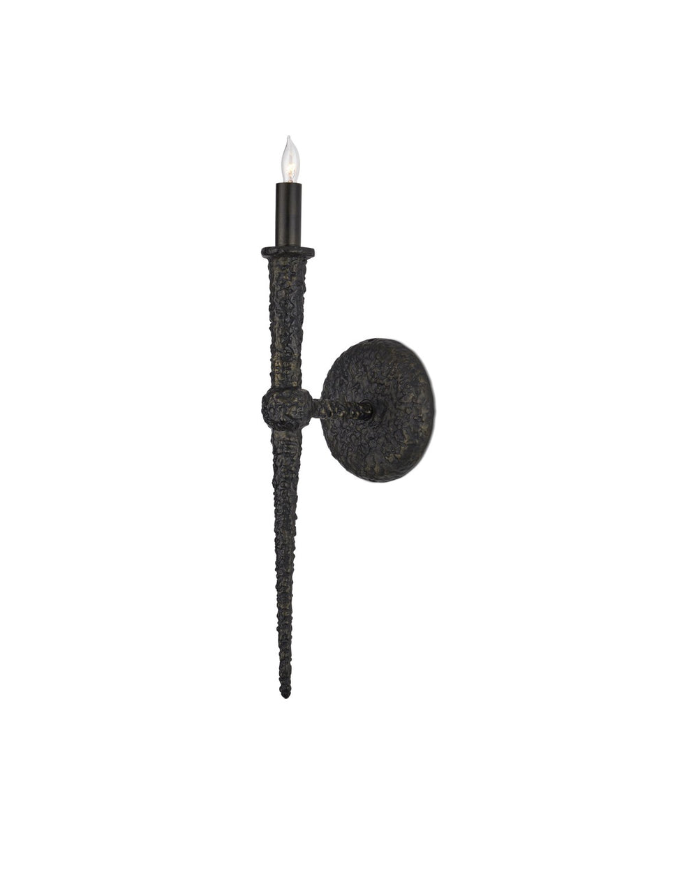 Currey and Company - One Light Wall Sconce - Blackthorn - Aged Bronze- Union Lighting Luminaires Decor