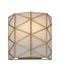 Currey and Company - One Light Wall Sconce - Polyhedron Collection - White / Antique Brass- Union Lighting Luminaires Decor