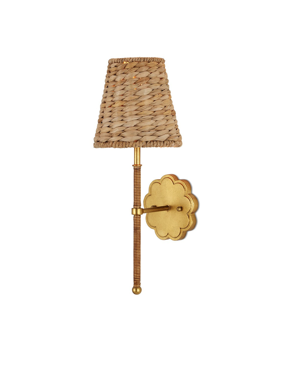 Currey and Company - LED Wall Sconce - Savoie - Contemporary Gold Leaf/Natural- Union Lighting Luminaires Decor