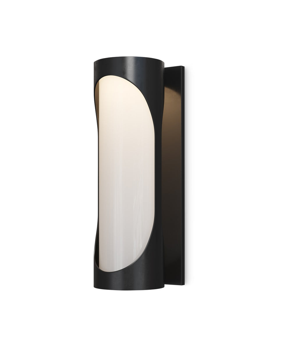 Currey and Company - LED Outdoor Wall Sconce - Swale - Black/White- Union Lighting Luminaires Decor