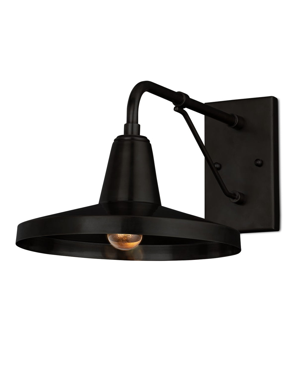 Currey and Company - One Light Outdoor Wall Sconce - Mariner - Matte Black- Union Lighting Luminaires Decor