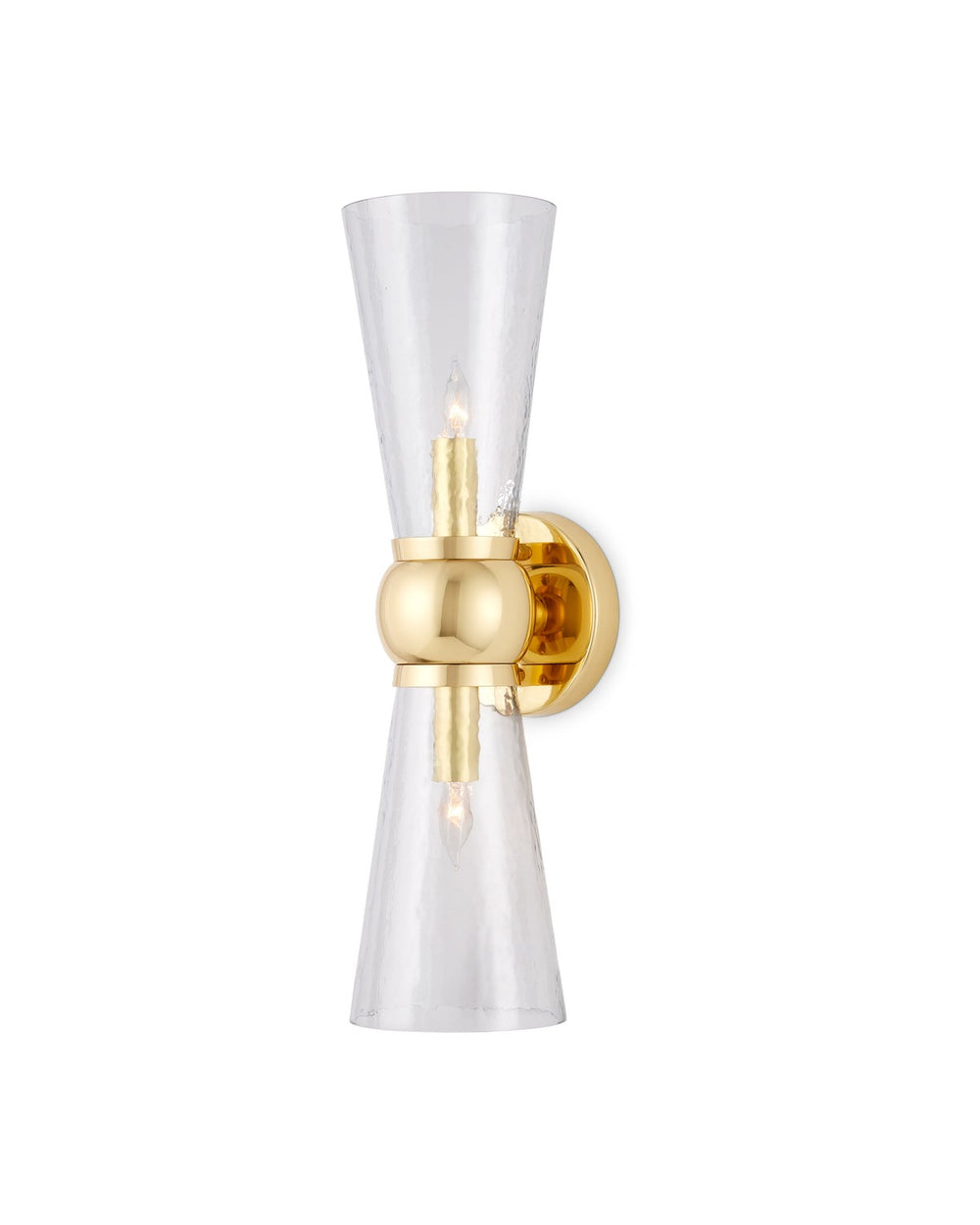Currey and Company - Two Light Bath Wall Sconce - Byford - Polished Brass/Clear- Union Lighting Luminaires Decor