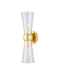 Currey and Company - Two Light Bath Wall Sconce - Byford - Polished Brass/Clear- Union Lighting Luminaires Decor