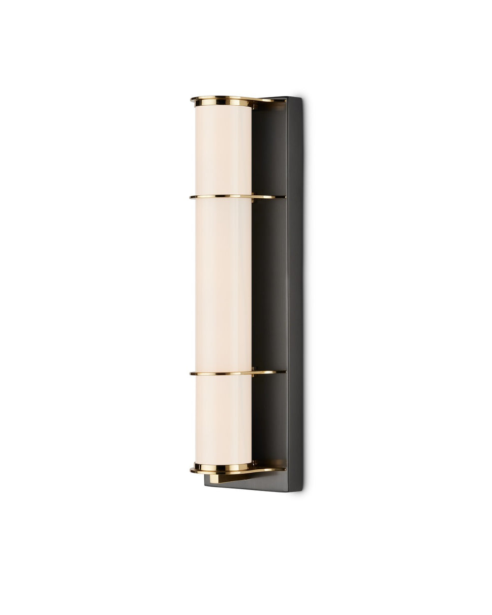 Currey and Company - One Light Bath Wall Sconce - Blaine Collection - Oil Rubbed Bronze / Polished Brass / White- Union Lighting Luminaires Decor