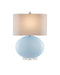 Currey and Company - One Light Table Lamp - Laconia - Light Blue/Clear/Polished Nickel- Union Lighting Luminaires Decor