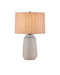 Currey and Company - One Light Table Lamp - Owen - Off-White/Light Brown/Antique Brass- Union Lighting Luminaires Decor