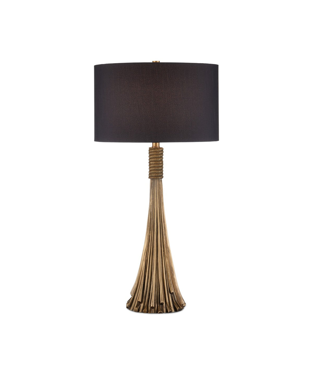 Currey and Company - One Light Table Lamp - Baroque - Antique Brass- Union Lighting Luminaires Decor