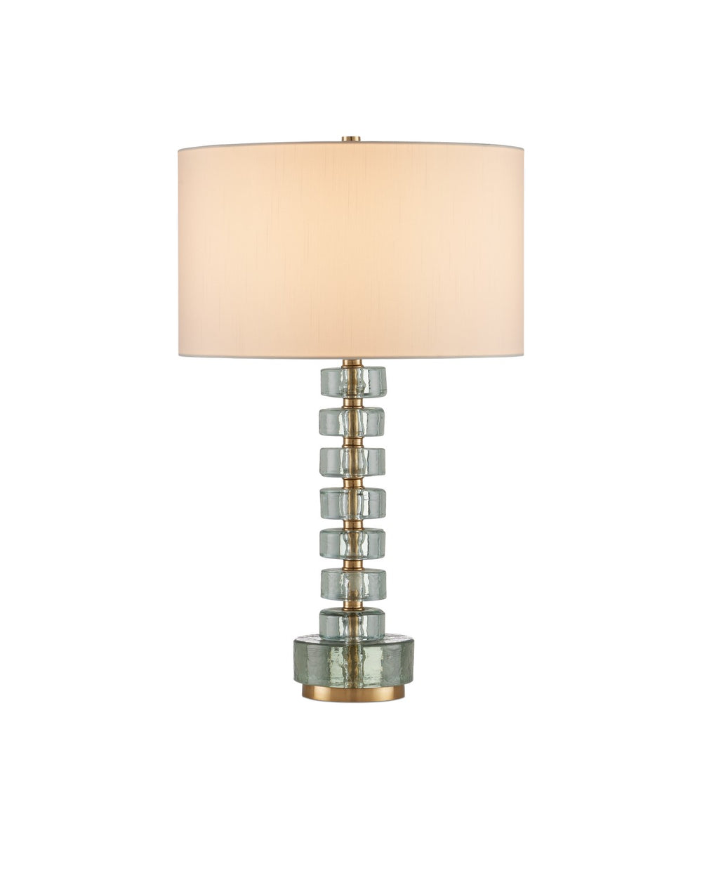 Currey and Company - One Light Table Lamp - Mystras - Clear/Antique Brass- Union Lighting Luminaires Decor