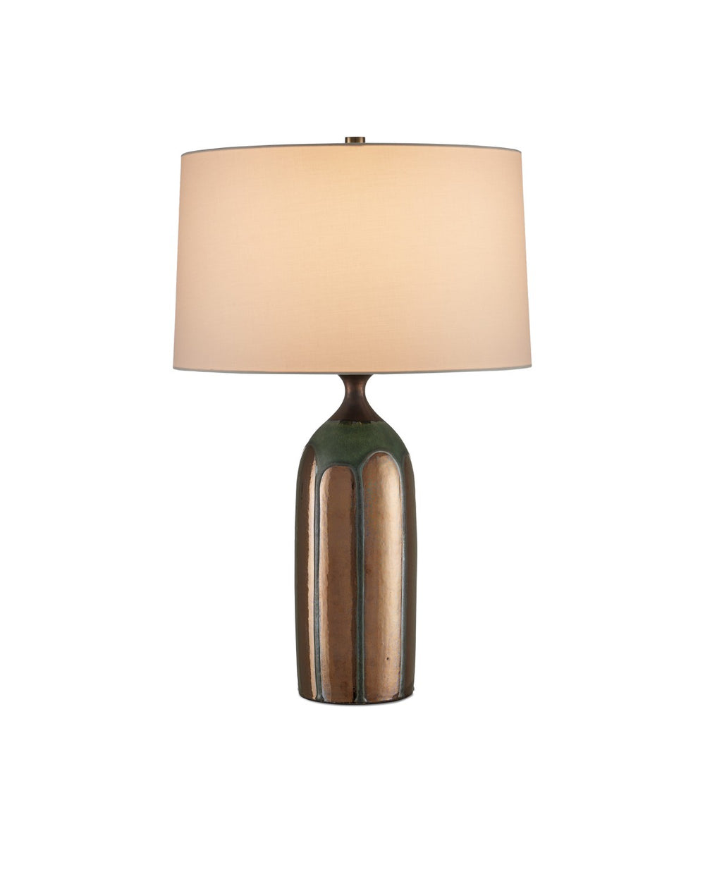 Currey and Company - One Light Table Lamp - Cuprum - Dark Green/Copper- Union Lighting Luminaires Decor