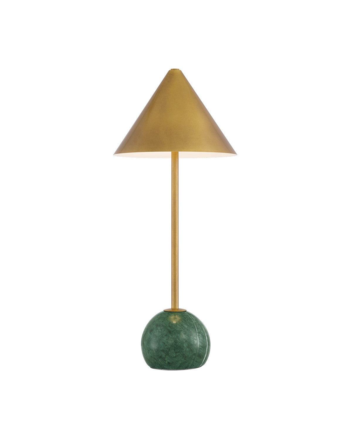Currey & Company Journey Green & Brass Cordless Table Lamp