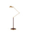 Currey and Company - LED Floor Lamp - Libretto Floor Lamp - Antique Brass / Brownish Red- Union Lighting Luminaires Decor