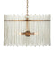 Currey and Company - Six Light Chandelier - Electra Collection - Clear / Antique Brass- Union Lighting Luminaires Decor